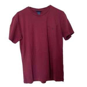 Polo Ralph Lauren Pocket T-Shirt – Burgundy Cotton Tee, Size Small
